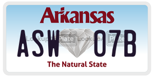 ASW07B  license plate in AR