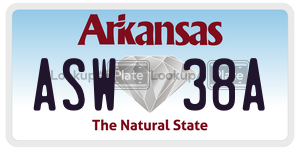 ASW38A  license plate in AR