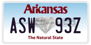 ASW93Z  license plate in AR