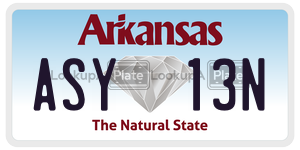 ASY13N  license plate in AR