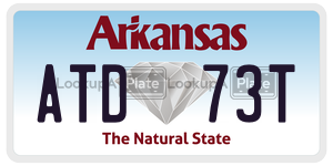 ATD73T  license plate in AR