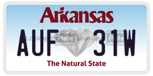 AUF31W  license plate in AR