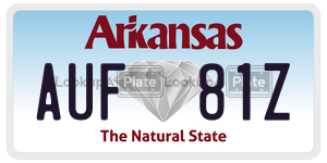 AUF81Z  license plate in AR