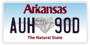 AUH90D  license plate in AR