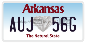 AUJ56G  license plate in AR
