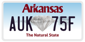 AUK75F  license plate in AR