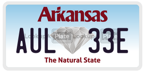 AUL33E  license plate in AR