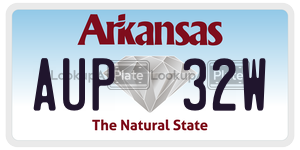 AUP32W  license plate in AR