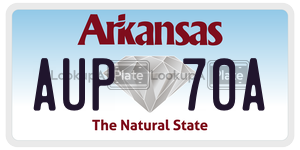 AUP70A  license plate in AR