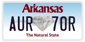 AUR70R  license plate in AR