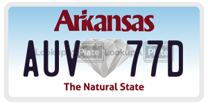 AUV77D  license plate in AR