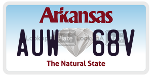 AUW68V  license plate in AR