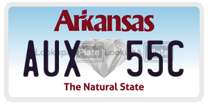 AUX55C  license plate in AR