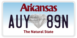AUY89N  license plate in AR