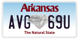 AVG69U  license plate in AR