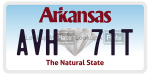 AVH71T  license plate in AR