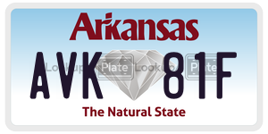 AVK81F  license plate in AR