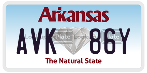 AVK86Y  license plate in AR