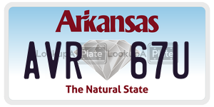 AVR67U  license plate in AR