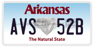 AVS52B  license plate in AR