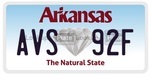 AVS92F  license plate in AR