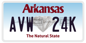 AVW24K  license plate in AR
