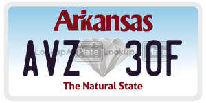 AVZ30F  license plate in AR