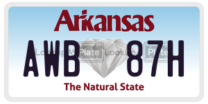 AWB87H  license plate in AR