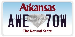 AWE70W  license plate in AR