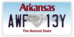 AWF13Y  license plate in AR