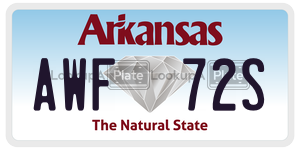 AWF72S  license plate in AR