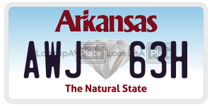 AWJ63H  license plate in AR