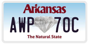 AWP70C  license plate in AR