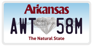 AWT58M  license plate in AR
