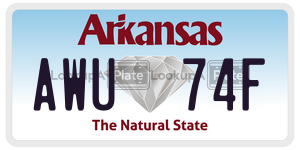 AWU74F  license plate in AR