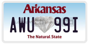 AWU99I  license plate in AR