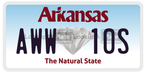 AWW10S  license plate in AR