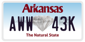 AWW43K  license plate in AR