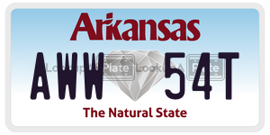 AWW54T  license plate in AR