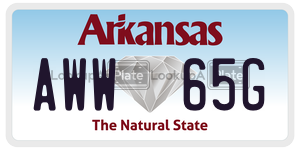 AWW65G  license plate in AR