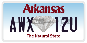 AWX12U  license plate in AR