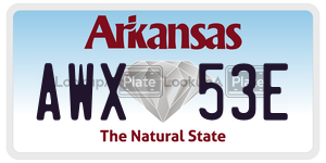 AWX53E  license plate in AR