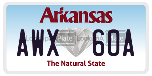 AWX60A  license plate in AR