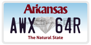 AWX64R  license plate in AR