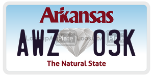AWZ03K  license plate in AR