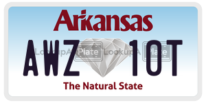 AWZ10T  license plate in AR
