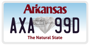 AXA99D  license plate in AR