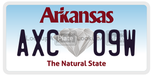 AXC09W  license plate in AR