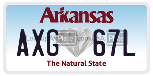 AXG67L  license plate in AR