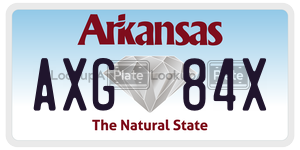 AXG84X  license plate in AR